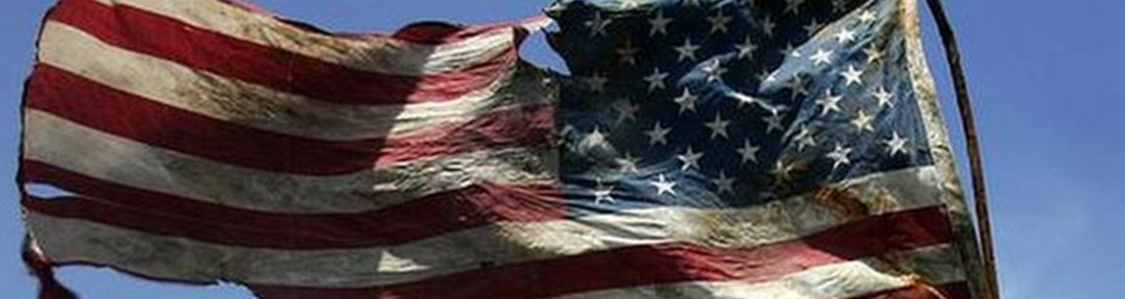 US Flag In Tatters